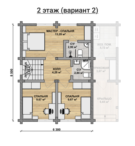 Дом из клееного бруса VZ-342