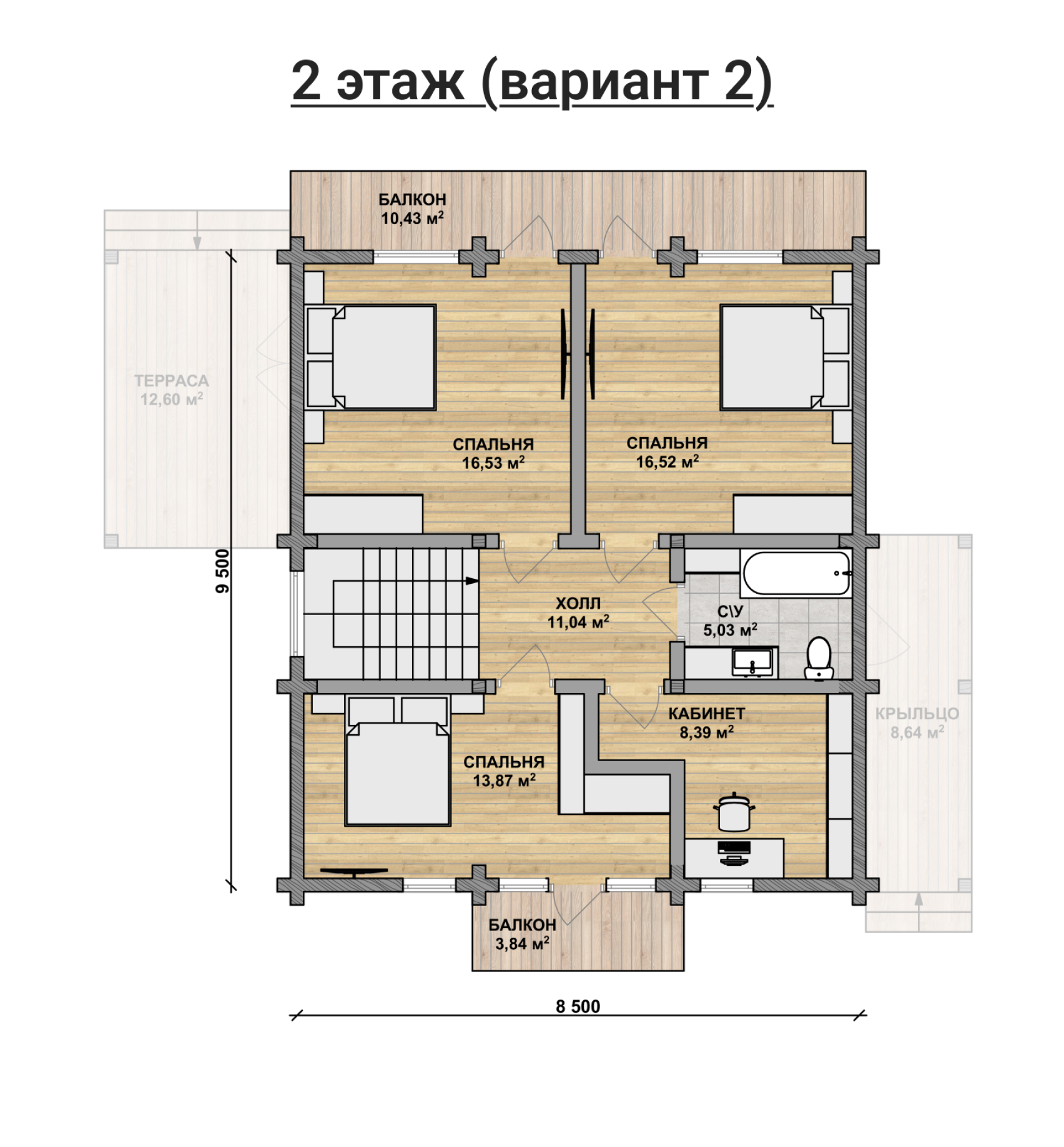 Дом из клееного бруса VZ-370