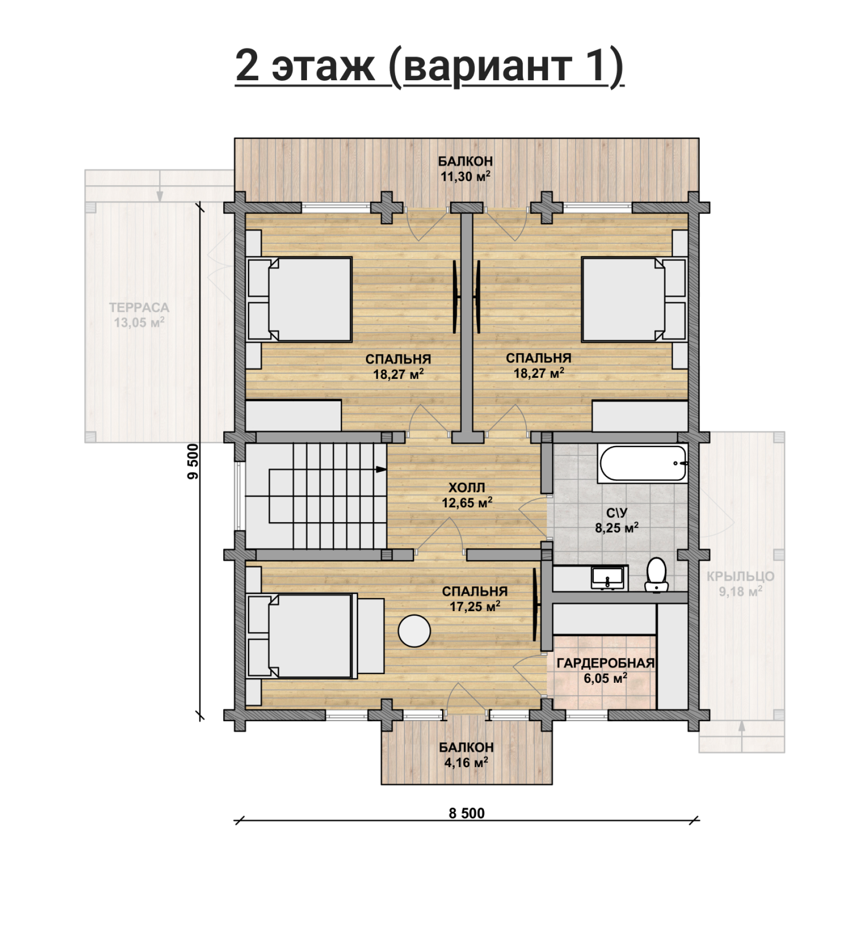 Дом из профилированного бруса VZ-370