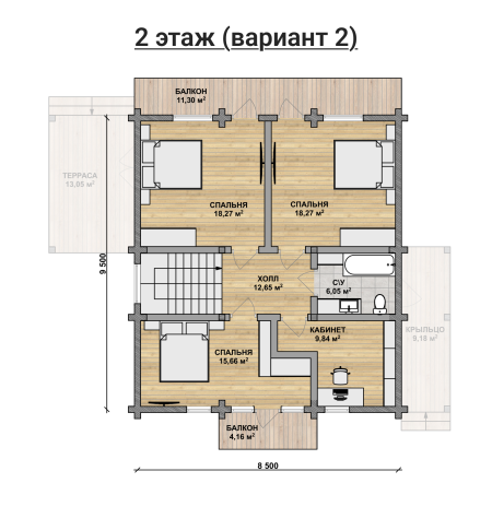 Дом из профилированного бруса VZ-370