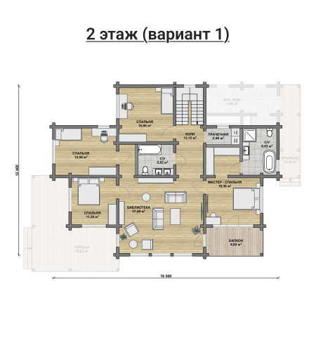 Дом из профилированного бруса VZ-389